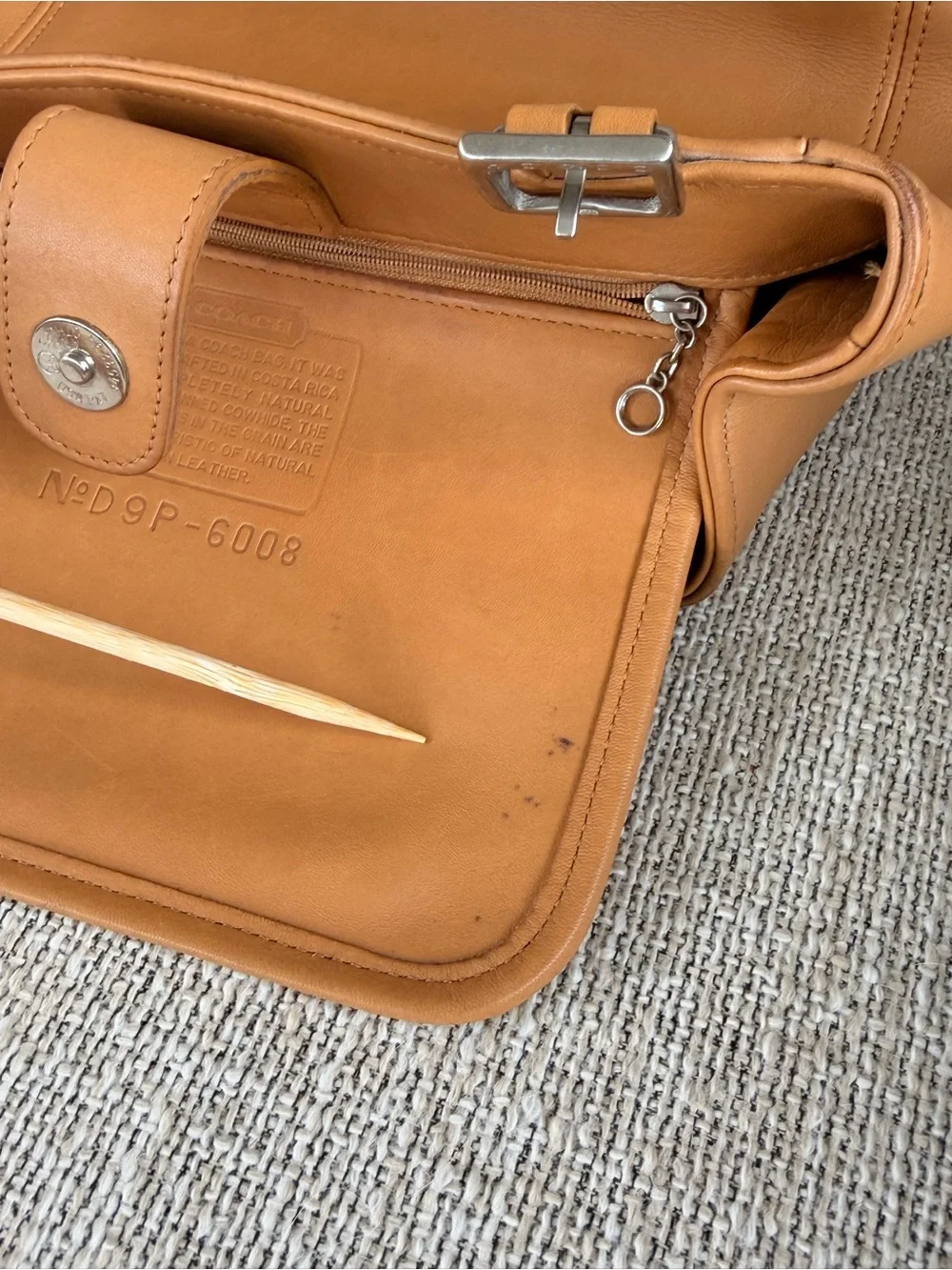 COACH Vintage CAMEL Leather Shoulder Tote/bucket